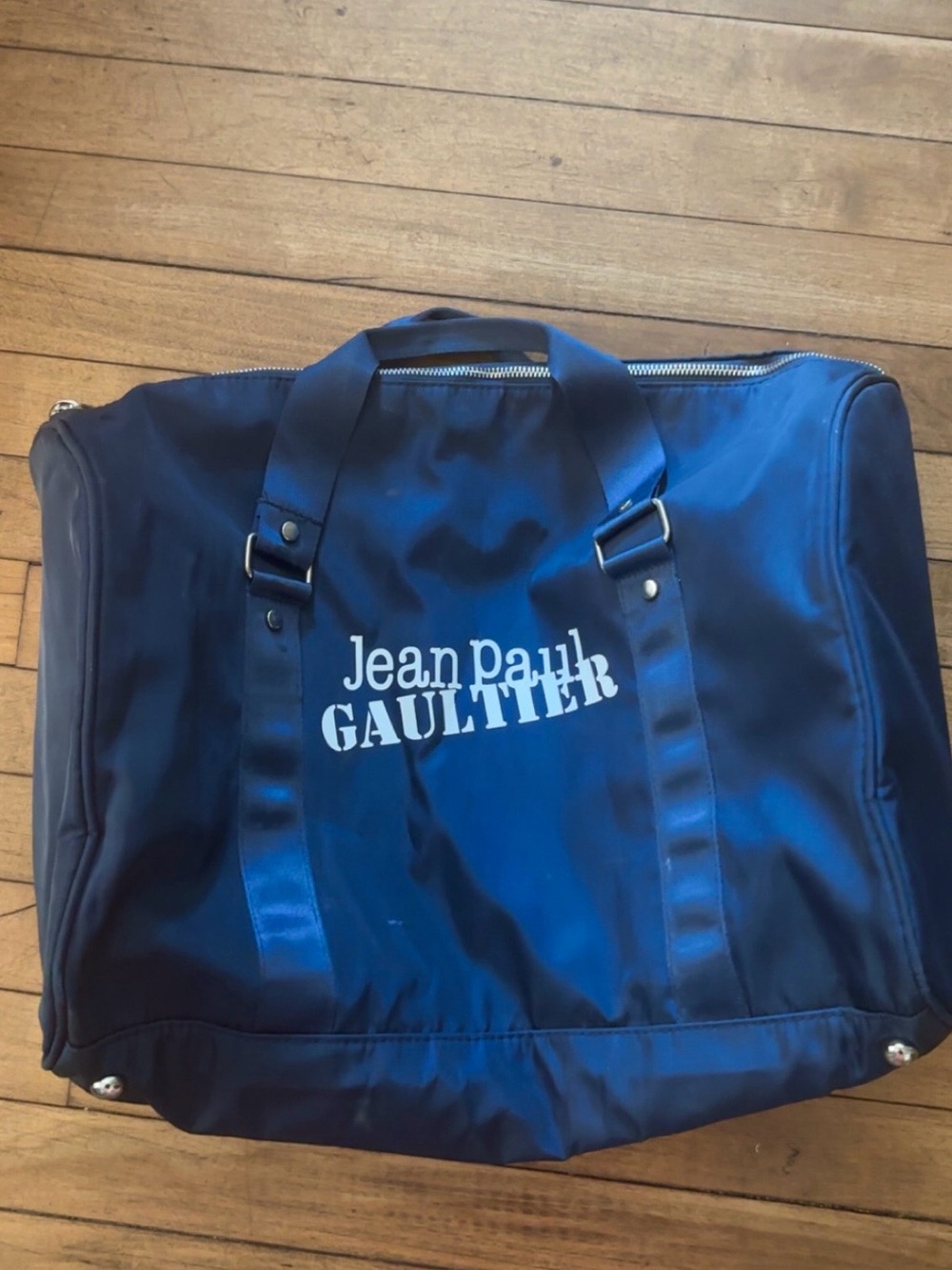 Jean Paul Gaultier Blue Logo Duffel Bag